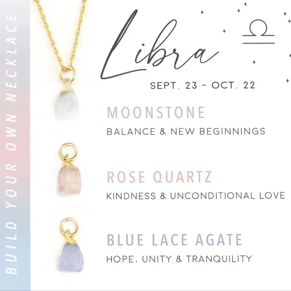 3 Crystal Libra Birthstone Necklace